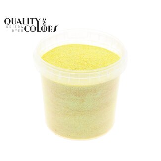 QC Glitter in Herbruikbaar Emmertje “Irridescent Yellow” | Kleur: Geel | Inhoud 400 gram | Per emmertje
