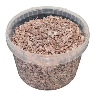 QC Wood Chips in Reusable Bucket | Colour: Champagne | Diameter 5 - 8 millimetres | Capacity 10 litres | Per bucket