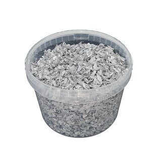 QC Houtsnippers in Herbruikbare Emmer | Kleur: Zilverkleurig | Diameter 5 - 8 millimeter | Inhoud 3 liter | Per emmer