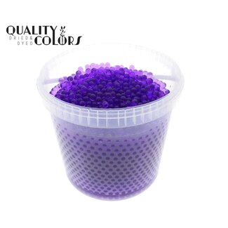QC Hydrogelparels in Herbruikbare Emmer | Kleur: Paars | Diameter 2.5 - 3 millimeter | Inhoud 10 liter | Per emmer