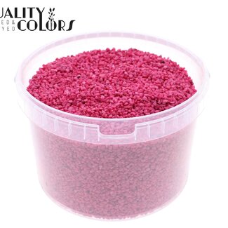 QC Petits Cailloux dans Seau Réutilisable | Couleur : Cerise | Diamètre 4 - 6 millimètres | Contenu 3 litres | Par seau