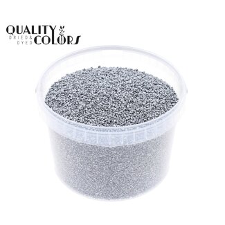 QC Fijne Steentjes in Herbruikbare Emmer | Kleur: Zilverkleurig | Diameter 4 - 6 millimeter | Inhoud 3 liter | Per emmer