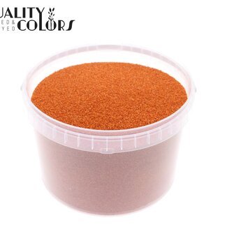 QC Sable Décoratif dans Seau Réutilisable | Couleur : Terracotta | Diamètre 0,1 - 0,5 millimètre | Contenu 3 litres | Par seau
