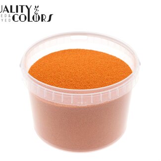 QC Dekorativer Sand im wiederverwendbaren Eimer | Farbe: Orange | Durchmesser 0,1 - 0,5 Millimeter | Inhalt 3 Liter | Pro Eimer