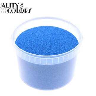 QC Sable Décoratif dans Seau Réutilisable | Couleur : Bleu | Diamètre 0,1 - 0,5 millimètre | Contenu 3 litres | Par seau