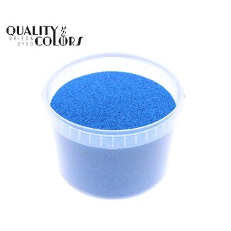 QC Dekorativer Sand im wiederverwendbaren Eimer | Farbe: Blau | Durchmesser 0,1 - 0,5 Millimeter | Inhalt 3 Liter | Pro Eimer