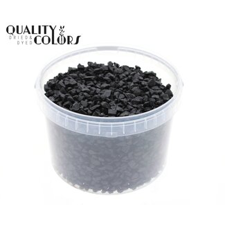 QC Steentjes in Herbruikbare Emmer | Kleur: Zwart | Diameter 9 - 13 millimeter | Inhoud 3 liter | Per emmer