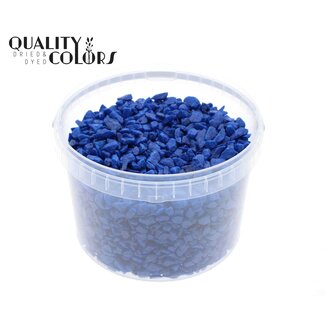 QC Steentjes in Herbruikbare Emmer | Kleur: Blauw | Diameter 9 - 13 millimeter | Inhoud 3 liter | Per emmer
