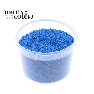 QC Fijne Steentjes in Herbruikbare Emmer | Kleur: Blauw | Diameter 4 - 6 millimeter | Inhoud 3 liter | Per emmer