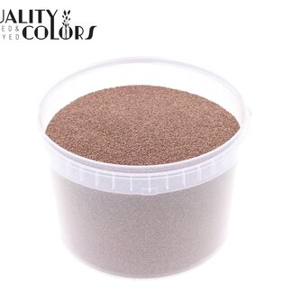 QC Dekorativer Sand im wiederverwendbaren Eimer | Farbe: Kupferfarben | Durchmesser 0,1 - 0,5 Millimeter | Inhalt 3 Liter | Pro Eimer