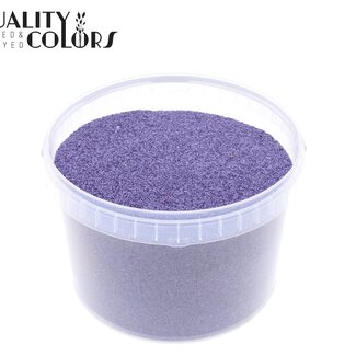 QC Sable décoratif dans un seau réutilisable | Couleur : Violet | Diamètre 0,1 - 0,5 millimètre | Contenu 3 litres | Par seau