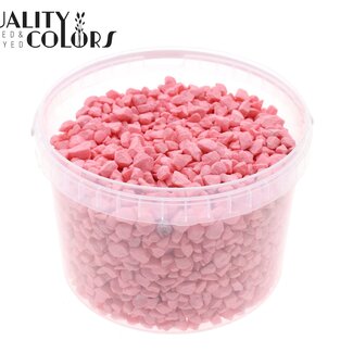 QC Steentjes in Herbruikbare Emmer | Kleur: Roze | Diameter 9 - 13 millimeter | Inhoud 3 liter | Per emmer