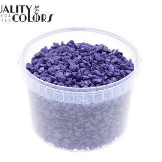 QC Cailloux dans un seau réutilisable | Couleur : Violet | Diamètre 9 - 13 millimètres | Contenu 3 litres | Par seau