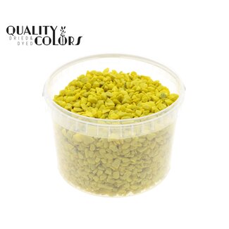QC Steentjes in Herbruikbare Emmer | Kleur: Geel | Diameter 9 - 13 millimeter | Inhoud 3 liter | Per emmer