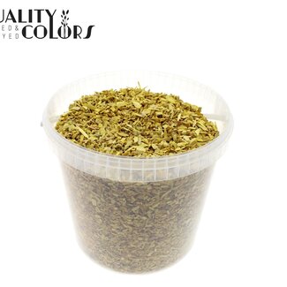 QC Copeaux de bois dans un seau réutilisable | Couleur : Jaune | Diamètre 5 - 8 millimètres | Contenu 10 litres | Par seau