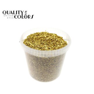QC Houtsnippers in Herbruikbare Emmer | Kleur: Geel | Diameter 5 - 8 millimeter | Inhoud 10 liter | Per emmer