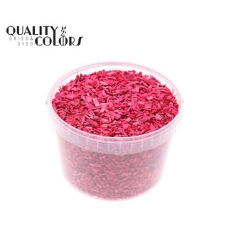 QC Houtsnippers in Herbruikbare Emmer | Kleur: Kerskleurig | Diameter 5 - 8 millimeter | Inhoud 3 liter | Per emmer