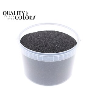 QC Dekorativer Sand in Wiederverwendbarem Eimer | Farbe: Schwarz | Durchmesser 0,1 - 0,5 Millimeter | Inhalt 3 Liter | Pro Eimer