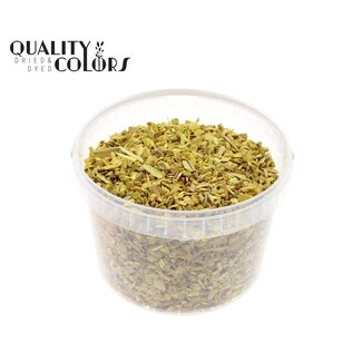 QC Houtsnippers in Herbruikbare Emmer | Kleur: Geel | Diameter 5 - 8 millimeter | Inhoud 3 liter | Per emmer