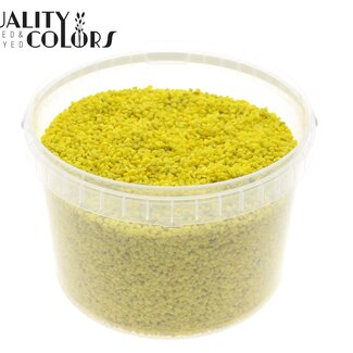QC Fine Pebbles in Reusable Bucket | Colour: Yellow | Diameter 4 - 6 millimetres | Contents 3 litres | Per bucket