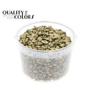 QC Steentjes in Herbruikbare Emmer | Kleur: Goudkleurig | Diameter 9 - 13 millimeter | Inhoud 3 liter | Per emmer