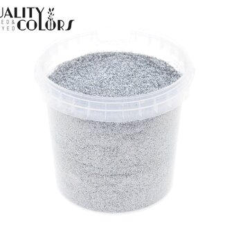 QC Glitter in Herbruikbaar Emmertje “Laser Silver” | Kleur: Zilverkleurig | Inhoud 400 gram | Per emmertje