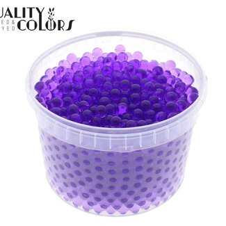 QC Perles d'hydrogel dans un seau réutilisable | Couleur : Violet | Diamètre 2,5 - 3 millimètres | Contenu 3 litres | Par seau