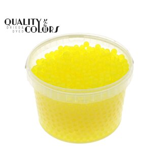 QC Hydrogelparels in Herbruikbare Emmer | Kleur: Geel | Diameter 2.5 - 3 millimeter | Inhoud 3 liter | Per emmer