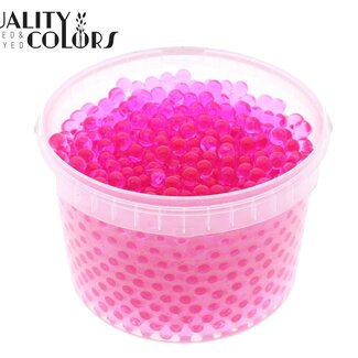 QC Hydrogelparels in Herbruikbare Emmer | Kleur: Roze | Diameter 2.5 - 3 millimeter | Inhoud 3 liter | Per emmer