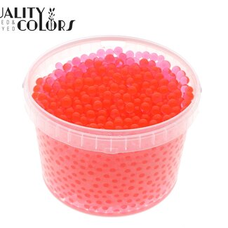 QC Hydrogel-Perlen im Wiederverwendbaren Eimer | Farbe: Rot | Durchmesser 2,5 - 3 Millimeter | Inhalt 3 Liter | Pro Eimer