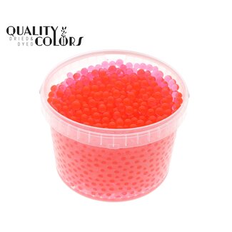 QC Perles d'hydrogel dans un seau réutilisable | Couleur : Rouge | Diamètre 2,5 - 3 millimètres | Contenu 3 litres | Par seau