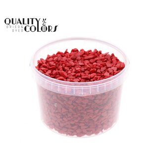 QC Steentjes in Herbruikbare Emmer | Kleur: Rood | Diameter 9 - 13 millimeter | Inhoud 3 liter | Per emmer