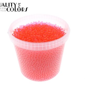 QC Hydrogel Pearls in Reusable Bucket | Colour: Red | Diameter 2.5 - 3 millimetres | Capacity 10 litres | Per bucket