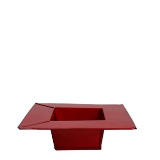 4A Zinken Schaal Bloempot Plantenpot | Kleur: Rood | Diameter 10 - 20 centimeter | Hoogte 6 centimeter | Per 5 schalen