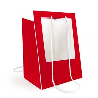 4A Tassen “Médaillon” | Kleur: Rood | Lengte 30 centimeter | Breedte 30 centimeter | Hoogte 40 centimeter | Per 10 tassen