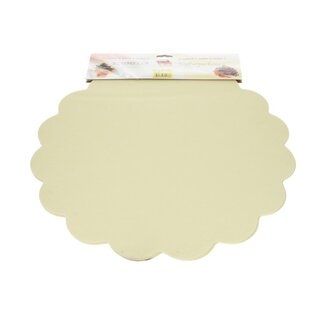 4A Textiel Blumella non woven | Kleur: Crèmekleurig | Diameter 44 centimeter | Per 25 vellen