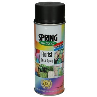 4A Spray Paint Colour Spray "Soft Black" | Colour: Black | Content 400 millilitres | Spring Pro Florist Deco Spray | Per spray can