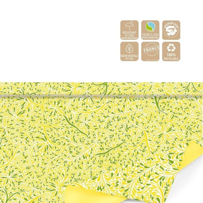 Folie op rol “Clarissan” | Kleur: Geel | Breedte 80 centimeter | Lengte 40 meter | Per rol