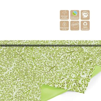 4A Folie op rol “Clarissan” | Kleur: Groen | Breedte 80 centimeter | Lengte 40 meter | Per rol