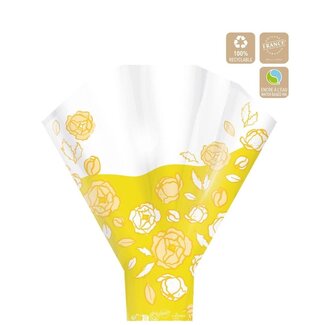 4A Hoezen Caprice | Kleur: Geel | Lengte 50 centimeter | Breedte 44 centimeter | Hoogte 12 centimeter | Per 50 hoezen