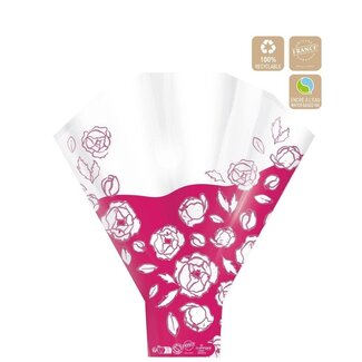 4A Housses Caprice | Couleur : Fuchsia | Longueur 50 centimètres | Largeur 44 centimètres | Hauteur 12 centimètres | Par 50 housses