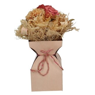 4A Boeket Tas “BasicLine” | Boeket niet inbegrepen | Kleur: Roze | Diameter 11.5 centimeter | Hoogte 21 centimeter | Per 20 tassen