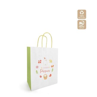 4A Bag "Bunny" | Colour: White Green | Length 18 centimetres | Width 8 centimetres | Height 22 centimetres | Per 50 bags