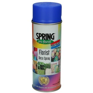 4A Spuitverf Kleurspray "Royal Blue" | Kleur: Blauw | Inhoud 400 milliliter | Spring Pro Florist Deco Spray | Per spuitbus