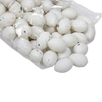 4A Plastikei | Farbe: Naturweiß | Durchmesser 3 Zentimeter | Pro 100 Eier