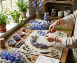 Delphinium séché (Pied-d’alouette) : Le roi des fleurs séchées pour le styling, les projets DIY et la décoration d'intérieur.