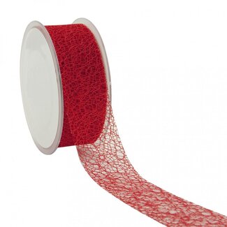 4A Honeycomb Lint | Kleur: Rood | Breedte 38 millimeter | Lengte 20 meter | Per rol