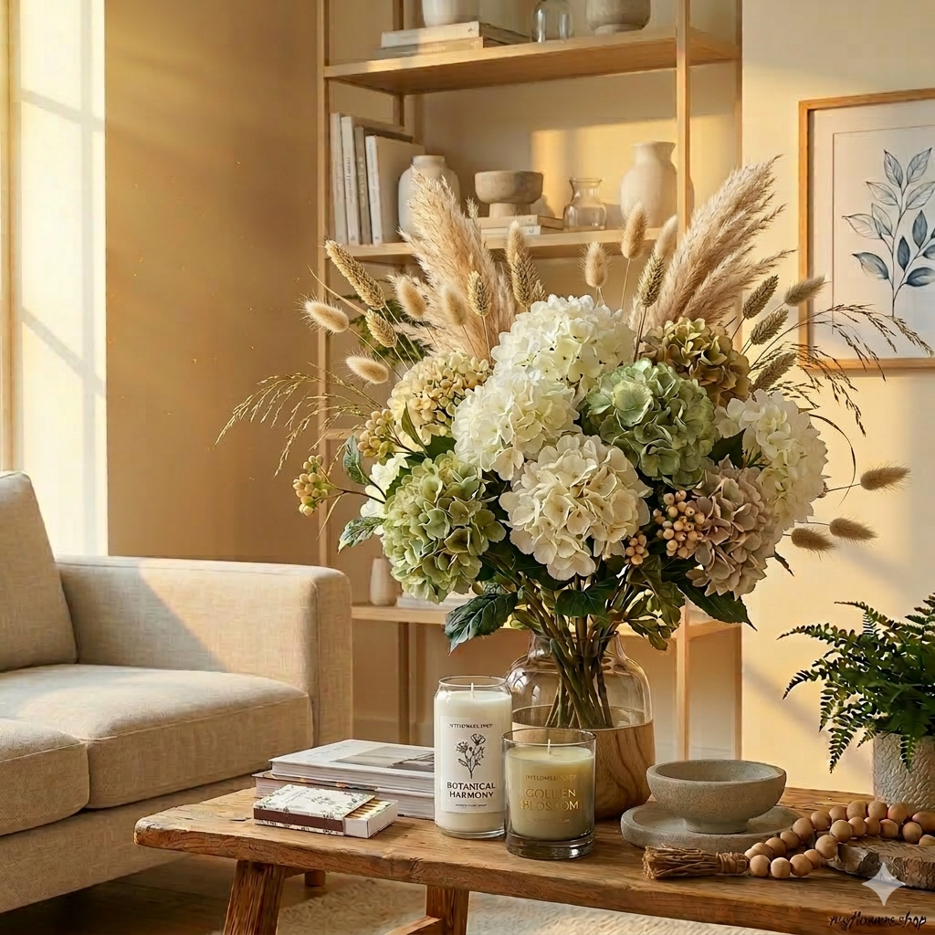 Kunstbloemen Hydrangea (Hortensia): De ultieme gids voor een tijdloos, kleurrijk interieur met levensechte kunstbloemen.