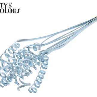 QC Palmspirale auf Stiel | Farbe: Metallic Blau | Cane Cone Stecker | Länge Stecker ± 50 Zentimeter | Pro 10 Stecker