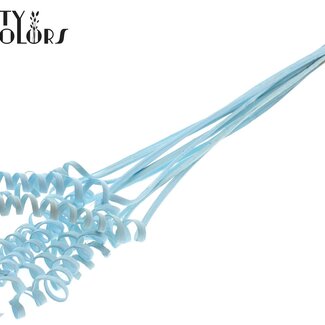 QC Palmspirale auf Stiel | Farbe: Hellblau | Cane Cone Stecker | Länge Stecker ± 50 Zentimeter | Pro 10 Stecker